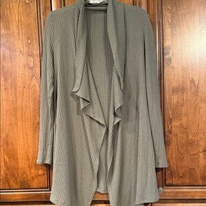 Knox Rose Camo Green Open Front Cardigan